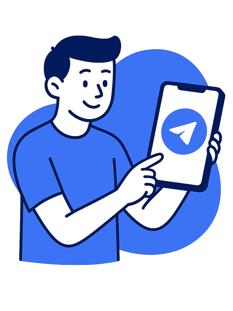 Klik tombol dan hubungi bot Telegram kami untuk memulai.